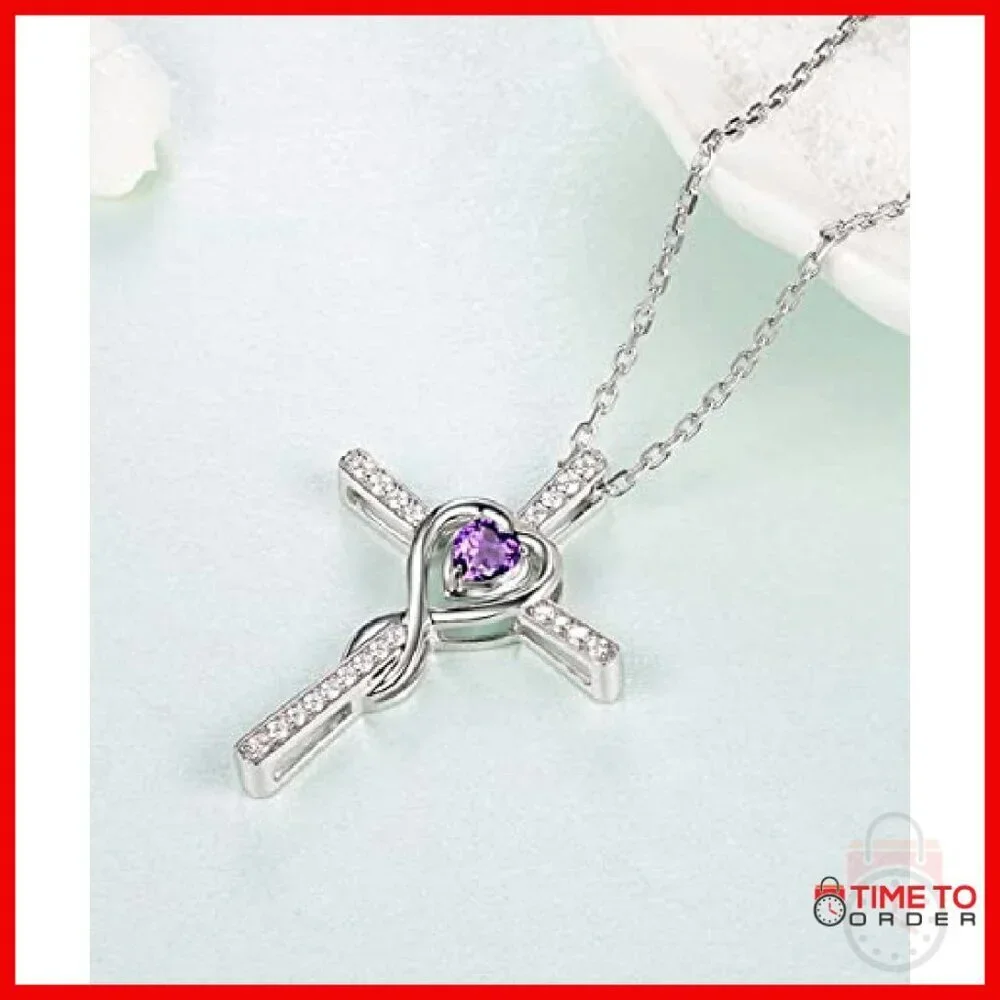 Sterling Silver Infinity Heart Pendant Necklace Adjustable Chain Gift